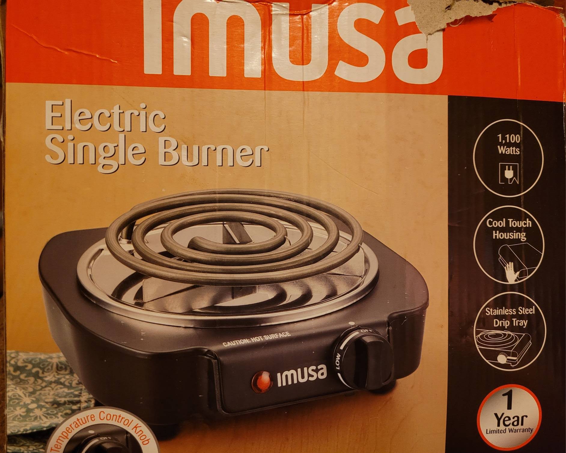 IMUSA ELECTRIC SINGLE BURNER